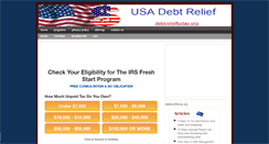 Desktop Screenshot of debtrelieftoday.org