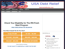 Tablet Screenshot of debtrelieftoday.org